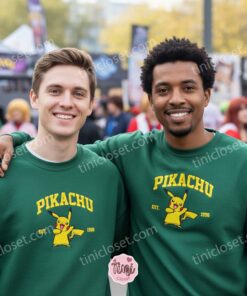 Embroidered Pikachu Hoodie and Crewneck, Cute Pokemon Gift for Him or Her, Retro 90s Gamer Merch 1 Embroidered Pikachu Hoodie & Crewneck, Cute Pokemon Gift for Him or Her, Retro 90s Gamer Merch (1)