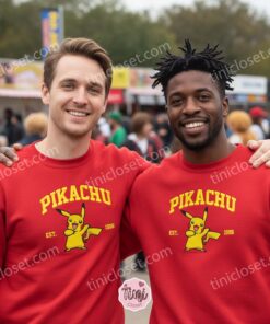 Embroidered Pikachu Hoodie & Crewneck, Cute Pokemon Gift for Him or Her, Retro 90s Gamer Merch (3)