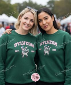 Sylveon Pokemon Embroidered Hoodie and Crewneck, Cute Eeveelution T shirt, Anime Varsity Streetwear (2)