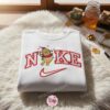 Pooh Candy Cane Christmas Embroidered Shirt, Winnie The Pooh Disney Embroidered Shirt, Christmas Embroidered T-shirt
