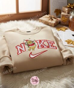 Pooh Candy Cane Christmas Embroidered Shirt, Winnie The Pooh Disney Embroidered Shirt, Christmas Embroidered T-shirt 2 Pooh Candy Cane Christmas Embroidered Shirt, Winnie The Pooh Disney Embroidered Shirt, Christmas Embroidered T shirt (3)