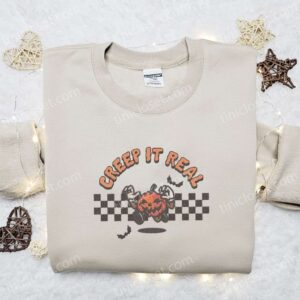 Creep It Real Pumpkin Embroidered Shirt