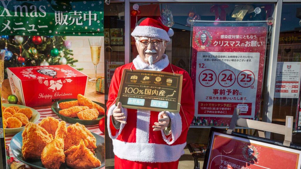 KFC has successfully marketed itself as the go-to meal for Christmas Eve in Japan.