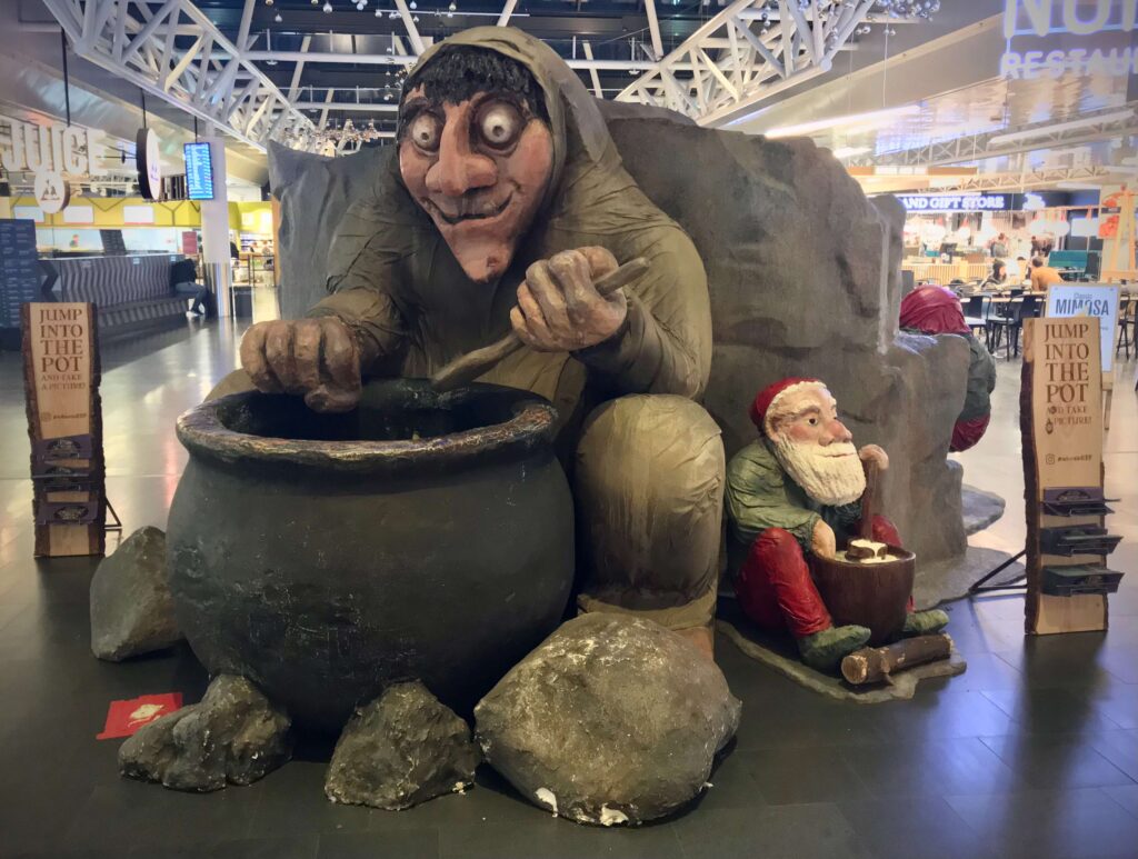 A Yule Lad prop at a mall in Iceland.
