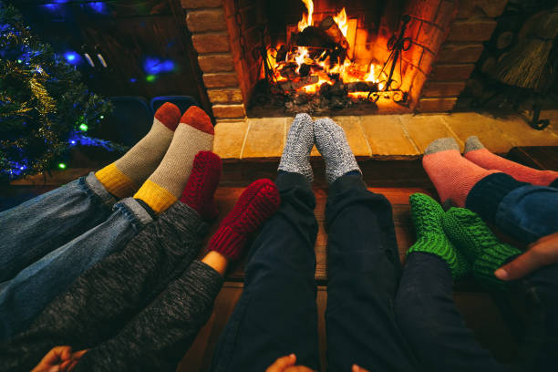 Before screens and internet, families often gathered by the fireplace to tell stories.