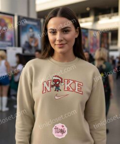 Spider-Man Embroidered Hoodie, Chibi Spiderman Christmas Sweatshirt, Cute Marvel Xmas Crewneck, Holiday Gift for Him Her 2 Spider Man Embroidered Hoodie, Chibi Spiderman Christmas Sweatshirt, Cute Marvel Xmas Crewneck, Holiday Gift for Him Her (2)