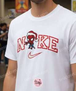 Spider Man Embroidered Hoodie, Chibi Spiderman Christmas Sweatshirt, Cute Marvel Xmas Crewneck, Holiday Gift for Him Her (3)