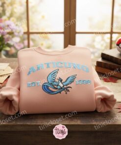 Articuno Embroidered Sweatshirt, Team Mystic Crewneck, Bestie matching shirts for Pokemon GO Fans (1)