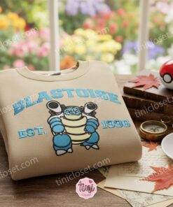 Blastoise Est 1996 Embroidered Sweatshirt – Boyfriend Hoodie Gift For Retro Gamers (6)