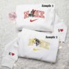 Blossom And Bubbles Christmas Powerpuff Girls Embroidered Shirts, Cartoon Embroidered Sweatshirts, Couple Embroidered Hoodies
