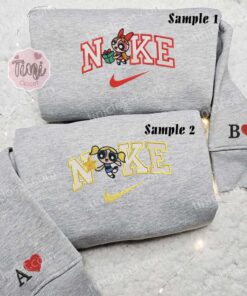 Blossom And Bubbles Christmas Powerpuff Girls Embroidered Couples Shirts 1