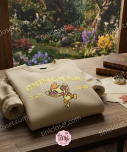 Chimchar Embroidered Sweatshirt, Sinnoh Starter, Bestie Matching Crewneck for Pokemon Fans