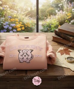 Clefairy Est 1996 Embroidered Sweatshirt, Pokemon Hoodie, Galentine Gift Ideas for Fairy Type Fans (2)