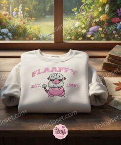 Flaaffy Pokemon Embroidered Sweatshirt, Est. 1996 Crewneck, Anime Inspired Cozy Gifts For Girlfriend