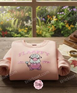 Flaaffy Pokemon Embroidered Sweatshirt, Est. 1996 Crewneck, Anime Inspired Cozy Gifts For Girlfriend (2)