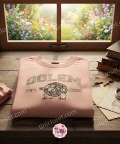 Golem Embroidered Sweatshirt, Vintage Pokemon Est 1996, Boyfriend Hoodie Gift 2 Golem Embroidered Sweatshirt, Vintage Pokemon Est 1996, Boyfriend Hoodie Gift (2)