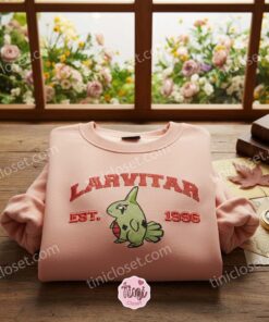Larvitar Est. 1996 Crewneck, Vintage Pokemon Sweatshirt, 1st Anniversary Gift For Boyfriend or Girlfriend