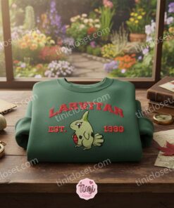 Larvitar Est. 1996 Crewneck, Vintage Pokemon Sweatshirt, 1st Anniversary Gift For Boyfriend or Girlfriend 1 Larvitar Est. 1996 Crewneck, Vintage Pokemon Sweatshirt, 1st Anniversary Gift For Boyfriend or Girlfriend (2)