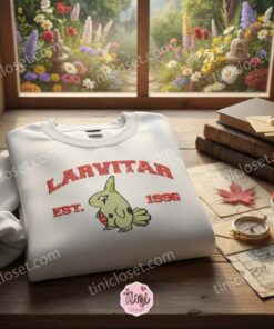 Larvitar Est. 1996 Crewneck, Vintage Pokemon Sweatshirt, 1st Anniversary Gift For Boyfriend or Girlfriend 3 Larvitar Est. 1996 Crewneck, Vintage Pokemon Sweatshirt, 1st Anniversary Gift For Boyfriend or Girlfriend (4)