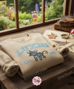 Luxio Embroidered Sweatshirt, Electric Pokemon Crewneck, Just Because Gift For Him