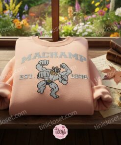 Machamp Pokemon Sweatshirt, Matching Anime Crewneck, Matching Couple Hoodies Embroidery 1 Machamp Pokemon Sweatshirt, Matching Anime Crewneck, Matching Couple Hoodies Embroidery (2)