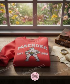 Machoke Est 1996 Embroidered Sweatshirt, Gym Pump Cover Shirt, Boyfriend Hoodie Gift