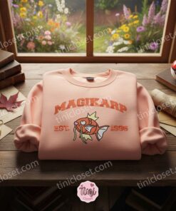 Magikarp Est 1996 Embroidered Sweatshirt, Matching Pokemon Anime Crewneck, Connection Couple Shirts 2 Magikarp Est 1996 Embroidered Sweatshirt, Matching Pokemon Anime Crewneck, Connection Couple Shirts (2)
