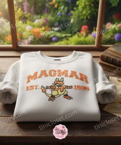 Magmar Est 1996 Embroidered Pullover, Spitfire Pokemon Shirt, Boyfriend Hoodie Gift 2 Magmar Est 1996 Embroidered Pullover, Spitfire Pokemon Shirt, Boyfriend Hoodie Gift (3)
