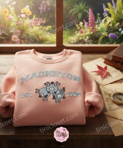 Magneton Pokemon Embroidered Sweatshirt, Magnetic Anime Pullover, Connection Couple Shirts 2 Magneton Pokemon Embroidered Sweatshirt, Magnetic Anime Pullover, Connection Couple Shirts (3)