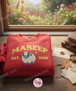 Mareep Embroidered Sweatshirt, Cute Pokemon Crewneck, Cozy Gifts For Girlfriend 2 Mareep Embroidered Sweatshirt, Cute Pokemon Crewneck, Cozy Gifts For Girlfriend (3)