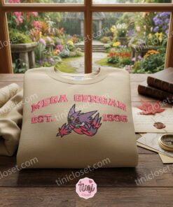 Mega Gengar Est 1996 Embroidered Sweatshirt, Ghost Pokemon Gear, Long Distance Relationship Gift 1 Mega Gengar Est 1996 Embroidered Sweatshirt, Ghost Pokemon Gear, Long Distance Relationship Gift (1)