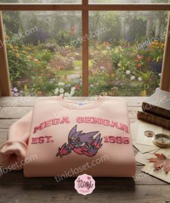 Mega Gengar Est 1996 Embroidered Sweatshirt, Ghost Pokemon Gear, Long Distance Relationship Gift