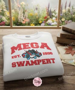 Mega Swampert Embroidered Sweatshirt, Pokemon Est. 1996 Crewneck, Anime Hoodie & T-Shirt, Mudkip Evolution