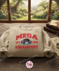 Mega Swampert Embroidered Sweatshirt, Pokemon Est. 1996 Crewneck, Anime Hoodie & T-Shirt, Mudkip Evolution 2 Mega Swampert Embroidered Sweatshirt, Pokemon Est. 1996 Crewneck, Anime Hoodie & T Shirt, Mudkip Evolution (3)