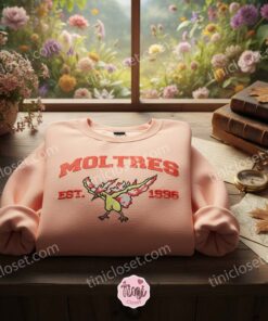 Moltres Est. 1996 Embroidered Hoodie, Legendary Bird Fire Type Pullover, Fun Galentine Gift Ideas for Besties 2 Moltres Est 1996 Embroidered Hoodie, Legendary Bird Fire Type Pullover, Fun Galentine Gift Ideas for Besties (2)
