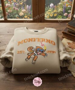 Monferno Pokemon Embroidered Sweatshirt, Vintage Est 1996 Crewneck, Fire Type Anime Hoodie, Gen 4 Sinnoh Starter Evolution Gift