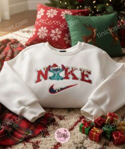Stitch Santa Hat Snow Embroidered Sweatshirt, Custom Merry Stitchmas Snow Hoodie, Warm Winter Ohana Holiday Crewneck, Gift for Him Her 1 Stitch Santa Hat Snow Embroidered Sweatshirt, Custom Merry Stitchmas Snow Hoodie, Warm Winter Ohana Holiday Crewneck, Gift for Him Her (1)