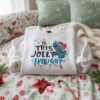 Is This Jolly Enough Stitch Embroidered Hoodie, Stitch Christmas Lights Funny Sweatshirt, Ohana Holiday Disney Crewneck, Gift for Him Her