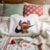 Stitch Gingerbread Cookie Embroidered Sweatshirt, Custom Baked with Ohana Christmas Hoodie, Festive Experiment 626 Winter Shirt, Gift for Him Her