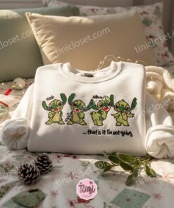 Funny Stitch Grinch That's It I'm Not Going Embroidered Hoodie, Ohana Grinchmas Mood Sweatshirt, Festive Disney Holiday Apparel, Gift for Him Her 2 Funny Stitch Grinch That's It I'm Not Going Embroidered Hoodie, Ohana Grinchmas Mood Sweatshirt, Festive Disney Holiday Apparel, Gift for Him Her (
