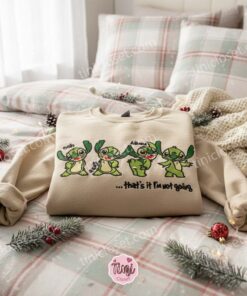 Funny Stitch Grinch That’s It I’m Not Going Embroidered Hoodie, Ohana Grinchmas Mood Sweatshirt, Festive Disney Holiday Apparel, Gift for Him Her