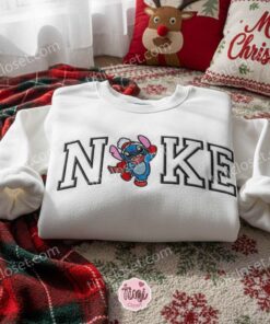 Stitch Winter Wonderland Christmas Embroidered Hoodie, Cozy Holiday Experiment 626 Sweatshirt, Disney Winter Style Apparel, Gift for Him Her