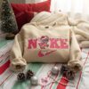 Angel Snow Style Christmas Embroidered Hoodie, Festive Sporty Experiment 624 Sweatshirt, Pink Angel Holiday Apparel, Gift for Him Her