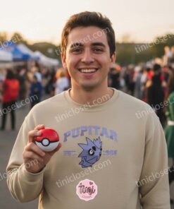 Pupitar Embroidered Sweatshirt, Vintage Pokemon Est. 1996 Crewneck, Anime Shirt for Boyfriend and Girlfriend (3)