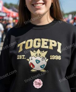 Togepi Embroidered Sweatshirt, Vintage Est. 1996 Pokemon Crewneck, Cute Fairy Type Pullover 1 Togepi Embroidered Sweatshirt, Vintage Est. 1996 Pokemon Crewneck, Cute Fairy Type Pullover (1)