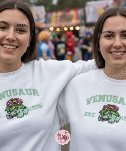 Venusaur Embroidered Sweatshirt, Vintage Est. 1996 Pokemon Crewneck, Gen 1 Grass Starter Pullover (3)