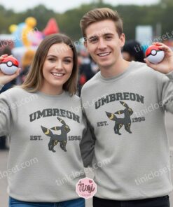 Umbreon Embroidered Sweatshirt, Vintage Est. 1996 Pokemon Crewneck, Dark Type Eeveelution Pullover 1 Umbreon Embroidered Sweatshirt, Vintage Est. 1996 Pokemon Crewneck, Dark Type Eeveelution Pullover (1)