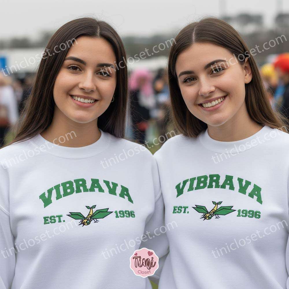 Vibrava Embroidered Sweatshirt, Vintage Est. 1996 Pokemon Crewneck, Hoenn Dragon Type Pullover Vibrava Embroidered Sweatshirt, Vintage Est. 1996 Pokemon Crewneck, Hoenn Dragon Type Pullover