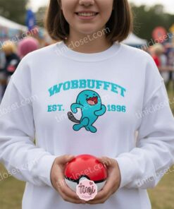 Wobbuffet Embroidered Sweatshirt, Vintage Est. 1996 Pokemon Crewneck, Psychic Type Pullover (1)