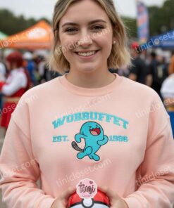 Wobbuffet Embroidered Sweatshirt, Vintage Est. 1996 Pokemon Crewneck, Psychic Type Pullover (2)